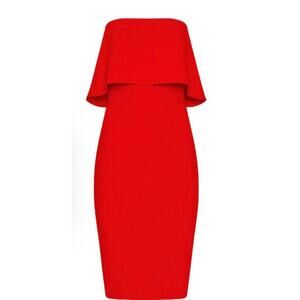 Likely DRIGGS dress Red strapless Sophisticated Sexy 80's